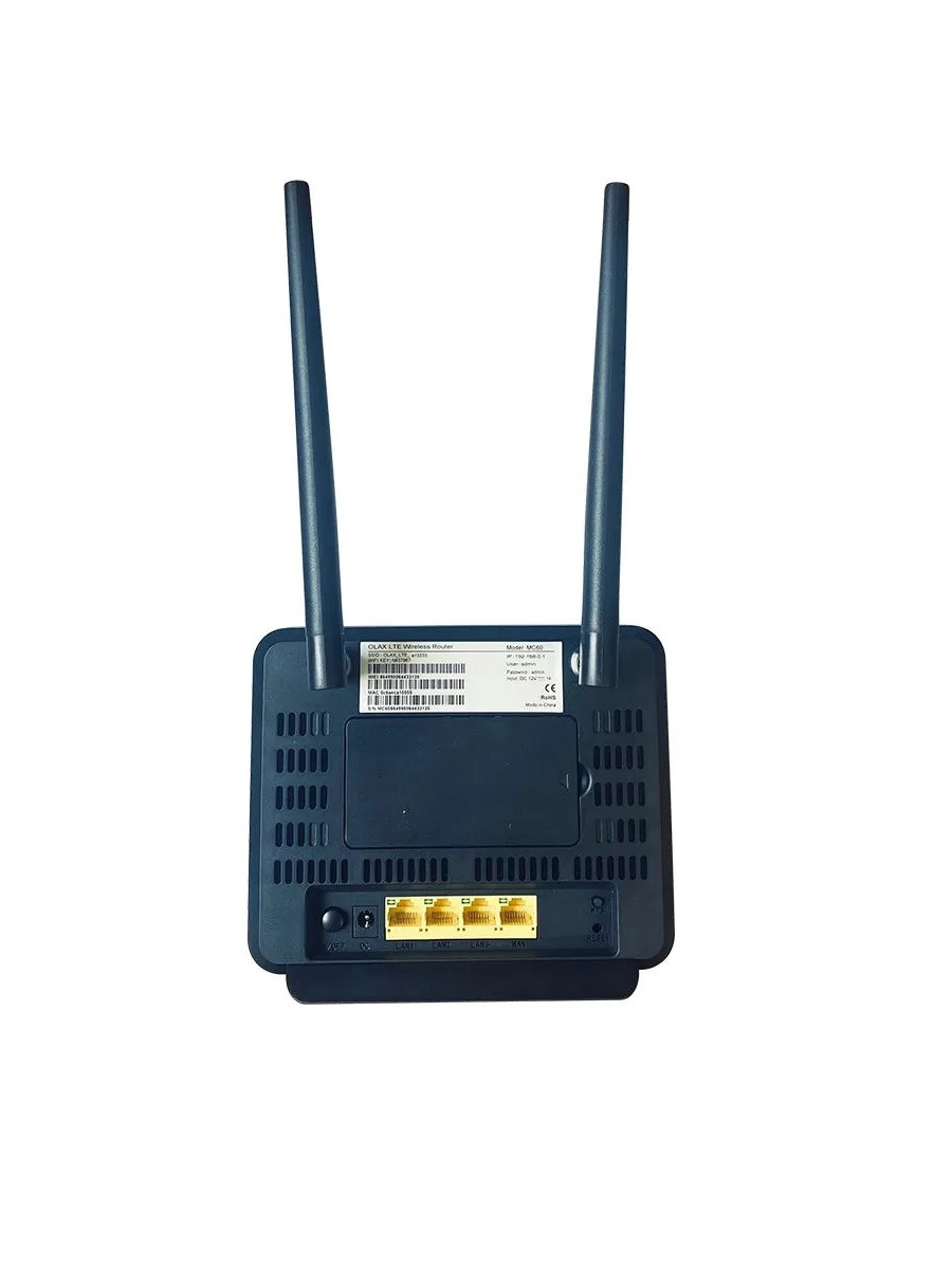 Olax MC60 3G/4G LTE стационарный роутер Wi-Fi с антеннами 2*5dBi  (2*SMA-female) + АКБ 5000мАч, купить в Москве, доставка по России