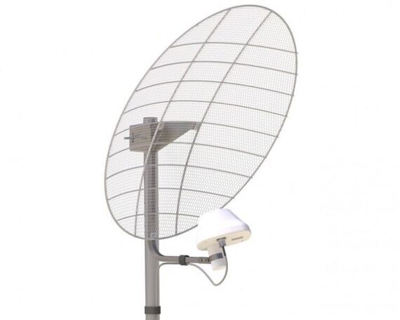 Сетчатая MiMo антенна 3G 4G LTE рефлектор + облучатель усиление 2*21dBi, 2*F-female, 75 Om