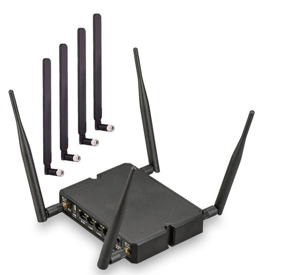 Kroks Rt-Cse m12-G гигабитный роутер со встроенным модемом LTE cat.12 до 600 Мбит/с, WiFi 2,4+5 ГГц, SMA-female MiMo 4x4