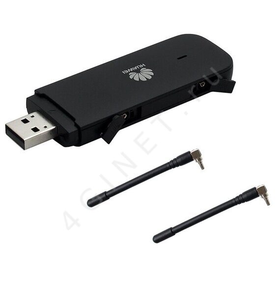 Huawei E3372s-153 3G/4G LTE модем с антеннами 2dBi, черный